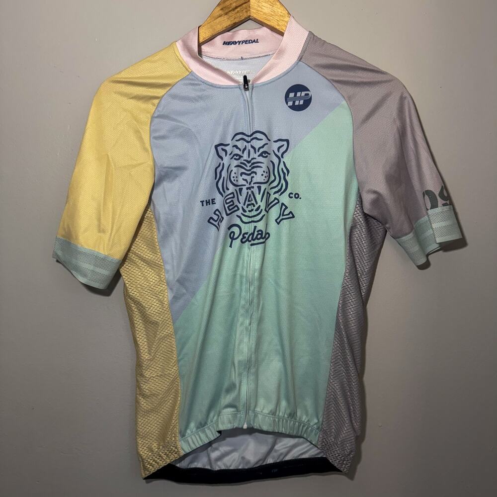 The Heavy Pedal Co Tiger Cycling Jersey Pastel Colorblock Men’s Medium Italy
